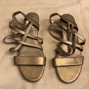 Elegant Silver Strappy Sandals